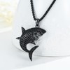 KiiKii Shark Necklace 925 Sterling Silver Shark Pendant Chain Ocean