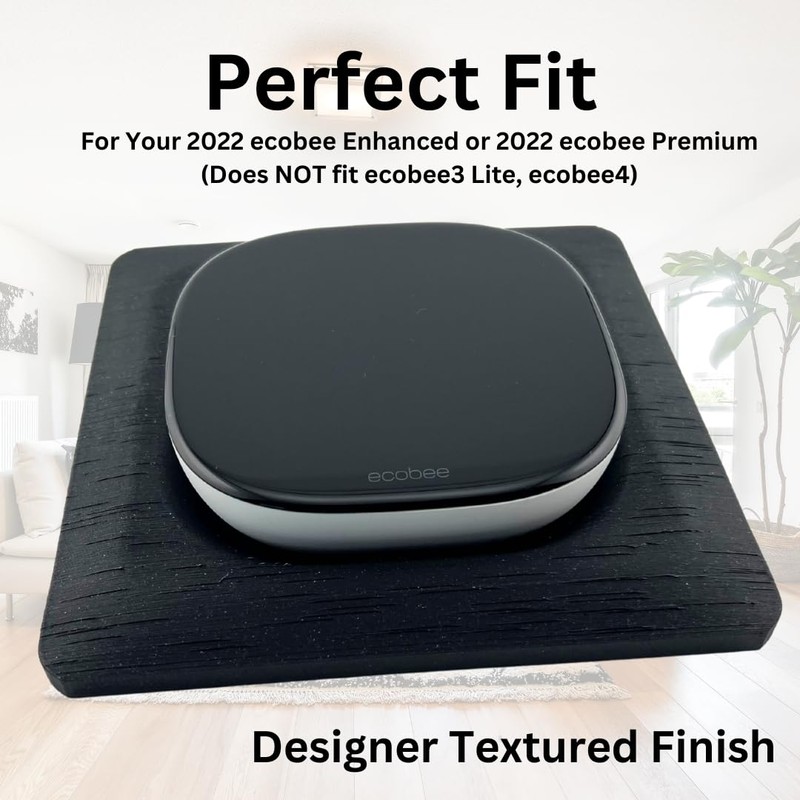 Charcoal Square Wall Plate for Ecobee Smart Thermostat Enhanced and