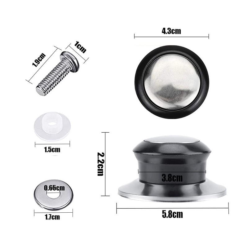 SyiXute 8 Pcs Universal Pot Lids Handle,Heat-Resistant Cooking Pot Pan