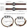 BISONSTRAP Watch Strap 18mm, Vintage Leather Replacement Watch Band, Brown
