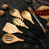Edergoo Wood Cooking Utensils Set, 6 PCS Wooden Spoons for