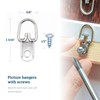 D Ring Picture Hangers with Screws - 100 Pack -