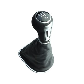 Newtown2700-parts Gear Knob 5 Gears + Gear Stick Cuff + Frame Compatible with Seat Leon II 2005-2012, Toledo III 5P2 2004-2009, Altea 5P1 2004-2010, Altea XL 5P5 2006-2015
