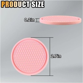 NoBrand 4PCS Car Cup Holder Coaster, 2.7 Inch Honeycomb Non-Slip Coaster, Auto Embedded