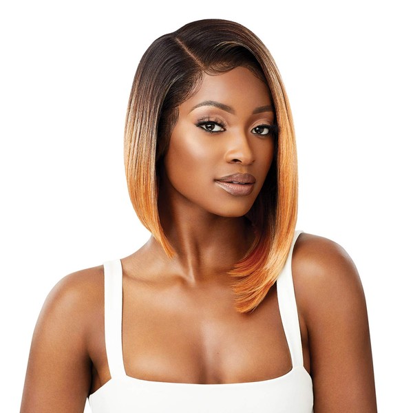 Outre melted Hairline Lace Front Wig Deluxe Wide Lace Part 2x5 HD Transparent Lace ZANDRA (DR2/CINWN)