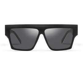 VISOONE Sunglasses with Square Oversized Chic Matte Black Frame For Women Men Fashion Outfit UV400 Protection Muriel0