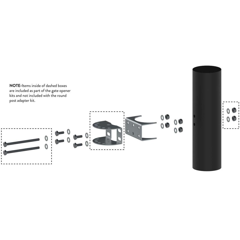 Ghost Controls AX4R Round Post Adapter Brackets to Adapt to
