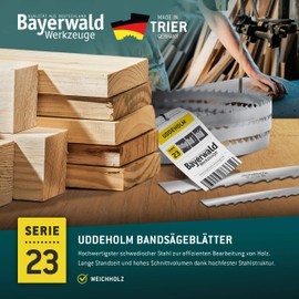 Bayerwald Uddeholm Band Saw Blade - 2240 x 15 x 0.5 x 6 / for All Standard Wood Types / Saw Band Suitable for Scheppach hbs 300
