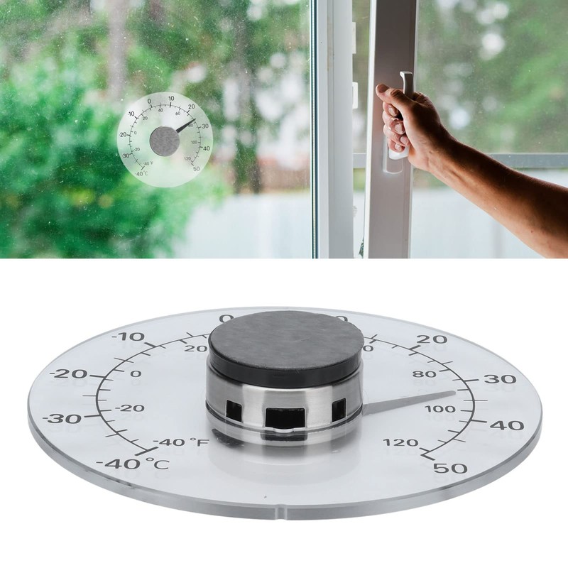 Outdoor Window Thermometer, Stick On Window Thermometer Temperature Indoor/Outdoor Waterproof