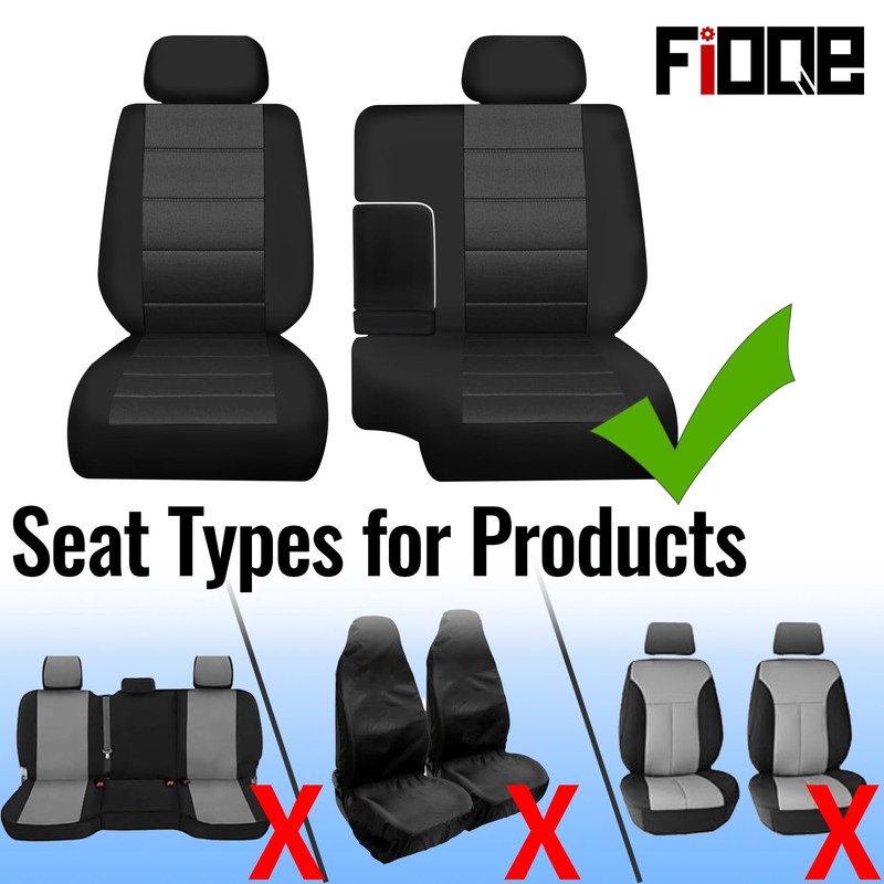 Fioqe Front 60/40 Bench Seat Covers for Toyota Tacoma 1995