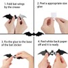 120Pcs Halloween Home Decor 3D Bats Halloween Window Stickers,4 Sizes
