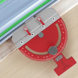 Table Saw Mitre Gauge, Adjustable Multi-Angle Track Saw Guide Square Right Angle Guide Auxiliary Clamp for Festool for DeWalt Guide Rail