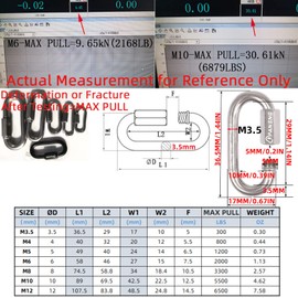 PANSNG - 18 conectores de eslabones de cadena de tornillo M3.5 de acero inoxidable, conector de cadena de eslabones rápidos de 1/8 pulgadas, eslabones de reparación de cadena de eslabones de cadena de