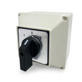 LEPEVNEY Universal Changeover Selector Switch with Waterproof Exterior Box Dual Power Switch 3 Positions 8 Terminals LW26-63A 660V 63A White