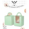 Gcardist Light Green Cupcake Boxes Individual Cupcake Holders Disposable 25pcs
