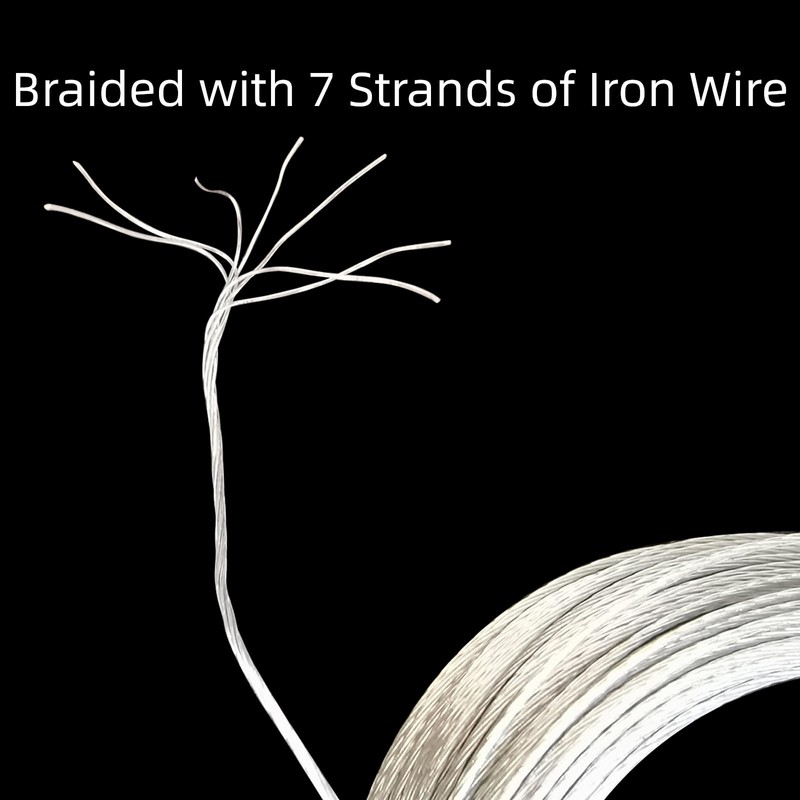 HRLORK 32.5 Feet (10m) Metal Braided Picture Hanging Wire -