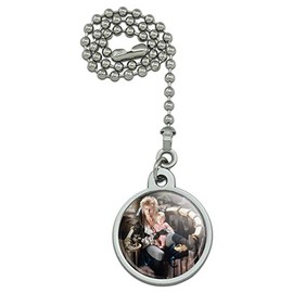 GRAPHICS & MORE Labyrinth Goblin King On Throne with Baby David Bowie Jareth Toby Ceiling Fan and Light Pull Chain