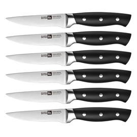 Klaus Meyer Forza High Carbon Exclusive German Steel 5 inch 6 Piece Jumbo handle Steak Knife Set