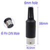 SHUKEFER 6 Pin DIN Connector 2PCS 6 Pin DIN Male