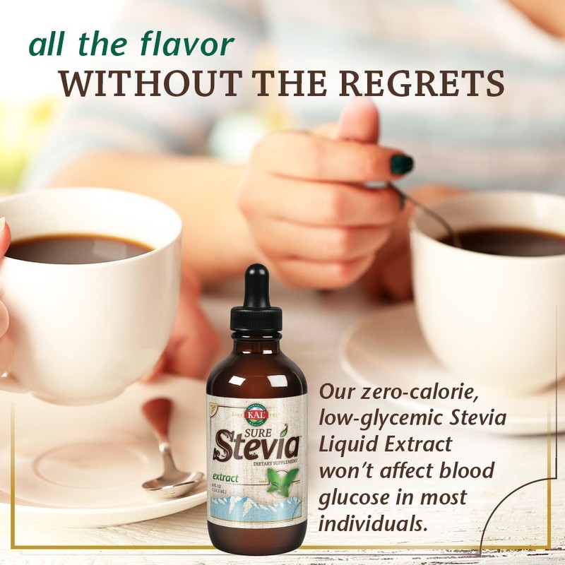 KAL Sure Stevia Extract Zero Calorie Sweetener, Low Carb, Plant
