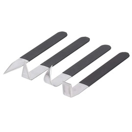 Pottery Sculpture Knife 4pcs Clay Trimming Tool, Solid Stainless Steel Sculpture Hand Tool Hand Made Clay Art Craft Modelling Carving, DIY Pottery Trimming Ceramic Tools for