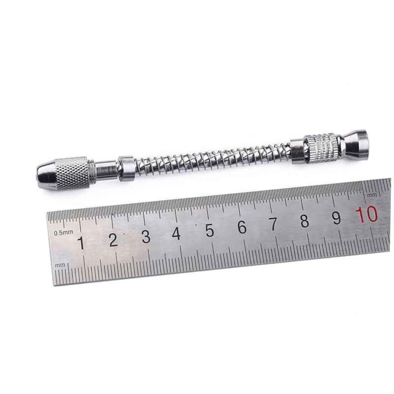 WOONEKY Mini Hand Drill Spiral Bit Semi-auto Pin Vice Drill