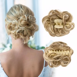 braxan Messy Bun Hair Piece, Clip on Buns for Women, High-Temperature Silk Material, Clip Design, Easy and Firm to Wear, Suitable for Daily Hairstyles of Ladies and Girls