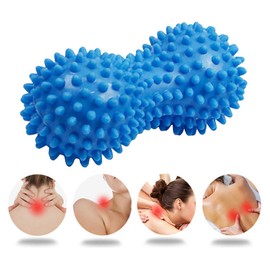 Xrten Foot Massage Hedgehog Ball Roller Hedgehog Balls Muscle Roller Foot Massage Ball for Stress Reduction and Relaxation - Blue