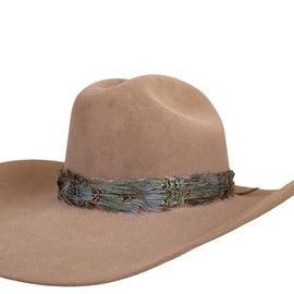 Western Feather Cowboy Hat Band for Men Women Natural Feather Dove (Width: 3 cm)