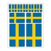 Generisch Set of 10 Flag Stickers Sweden Car Sticker