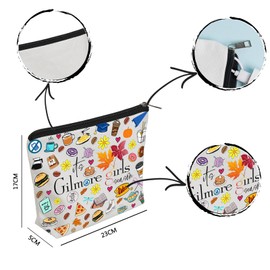WZJHCL Gilmore Season Makeup Pouch Stars Hollow Cosmetic Kit Bag Luke’s Diner Storage Pouch Bag Gilmore Merch (G Season)