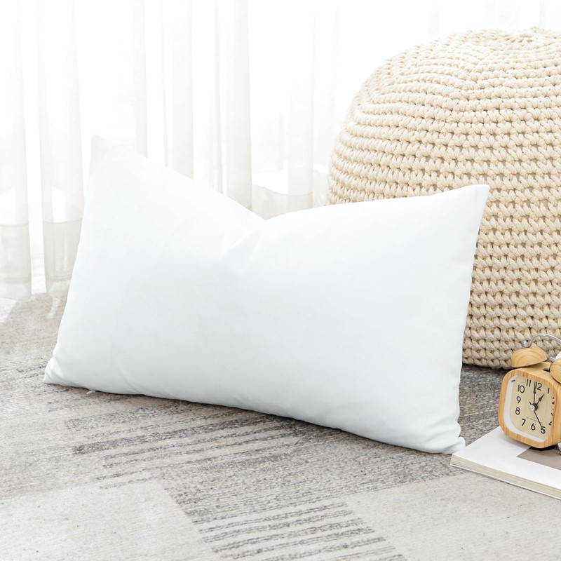 Artscope Luxury Velvet Cushion Covers Decorative Rectangle Pillowcases Soft Solid