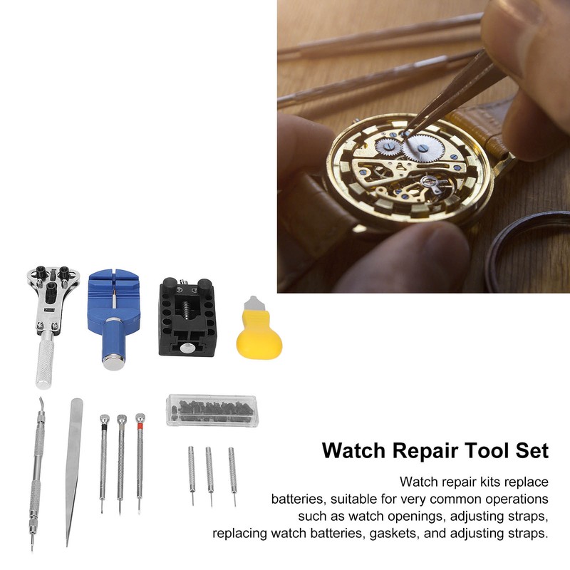 13pcs Professional Watch Repair Kit Watch Strap Battery Gasket Opener
