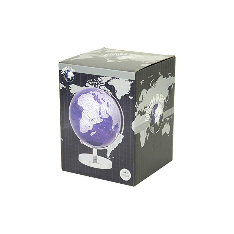 The Leonardo Collection Silver and Blue Globe (small)