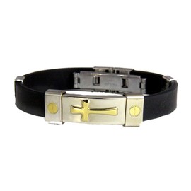 4030169 Cross Bracelet Jesus Christian Religious Silicone Latch