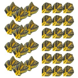 WINMAU Prism Alpha Black & Yellow Dart Flights - 10 sets per pack (30 dart flights in total)