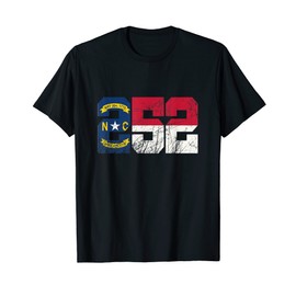 252 Area Code, Flag of North Carolina State Vintage T-Shirt