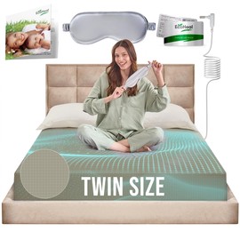 Earth Grounding Fitted Sheet Twin Size with 12% Silver Fiber & 4% Silk & 84% Organic Cotton - Green - Soft Earth Grounding Well Bed Sheets - Grounded Conductive Bed Sheets for Better Sleep