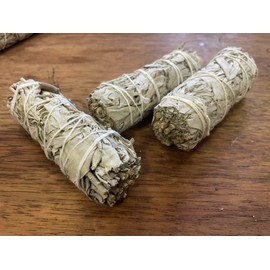 4 Inch California White Sage Smudge Sticks Bulk for Home Cleansing, Good Energy Meditation & Smudging Rituals | Sustainably Sourced California White Sage Incense Sticks Bundle (12Sticks)