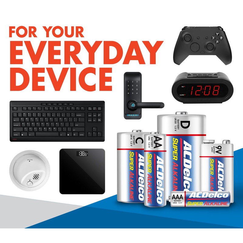 ACDelco 48-Count Double AA Batteries, Maximum Power Super Alkaline Battery,