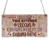 Second Ave Funny Keep Kitchen Clean Wooden Hanging Rectangle Home