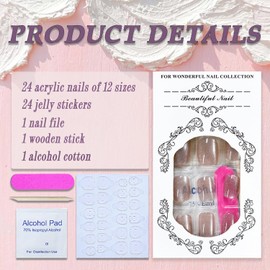 Press on Nails Short Square SWEKKE Petite Fake Nails Nude Full Cover Magnetic Nails Press on Glossy Glue on Nails Pink Flash False Nails Acrylic Nails Artificial Nails for Women Girls 24Pcs