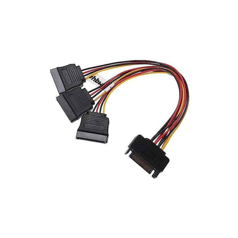 vhbw SATA Power Cable to 3X SATA Female for Hard