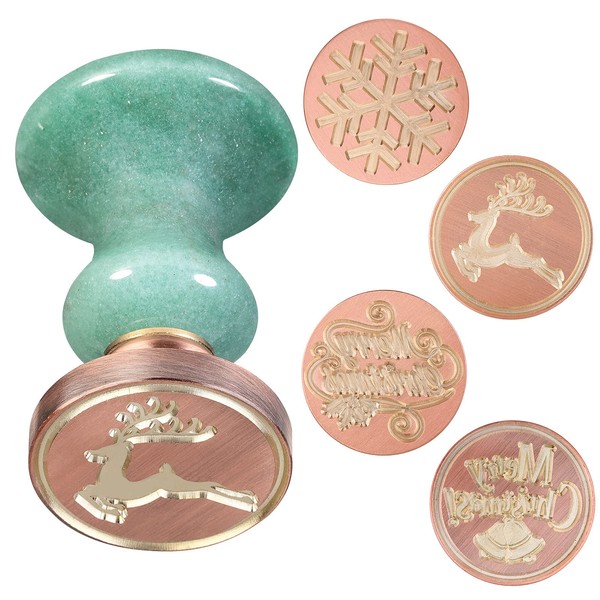 rockcloud Wax Seal Stamp Set, 4 Pieces Sealing Wax Stamps