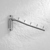 JQK Folding Clothes Hanger Rack, Stainless Steel Swing Arm Hook