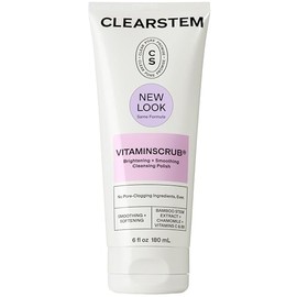 CLEARSTEM - VITAMINSCRUB - Limpiador exfoliante con infusión antioxidante - Lavado facial exfoliante + exfoliante corporal - Vitamina C, cáñamo, bambú