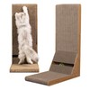 Cardboard Scratching Post with Bevel, 23.6-inch L-Shaped Scratching Post, All-Around