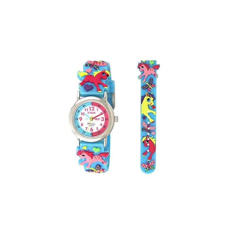 Ravel - Children's Pony Time Learning Clock - Analogue Quartz