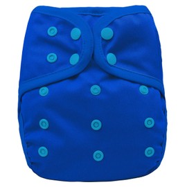 OsoCozy One Size Cloth Diaper Covers - Adjustable Snap Fit & Double Leg Gussets for Baby Boys & Girls from 8-35 Pounds. Use with Prefold, Flat or Fitted Cloth Diapers or Snap-in Inserts. (Blue Berry)