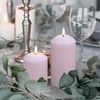 Girimax Blush Pink Flameless LED Pillar Candles with Remote, Flickering